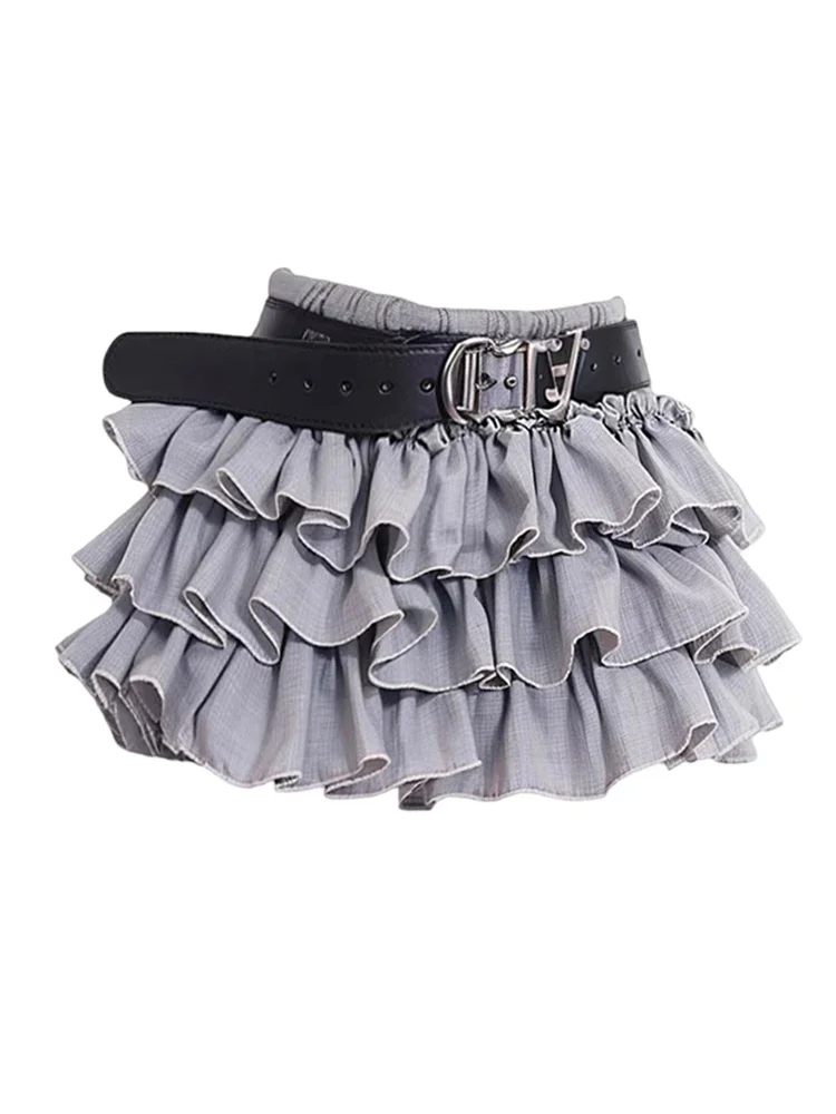 

Summer Women Japanese Fashion Y2k Kpop Cyber Punk Lolita Ruffle Skirt 2000s Aesthetic E-girl Gyaru Coquette Hot Sexy Harajuku