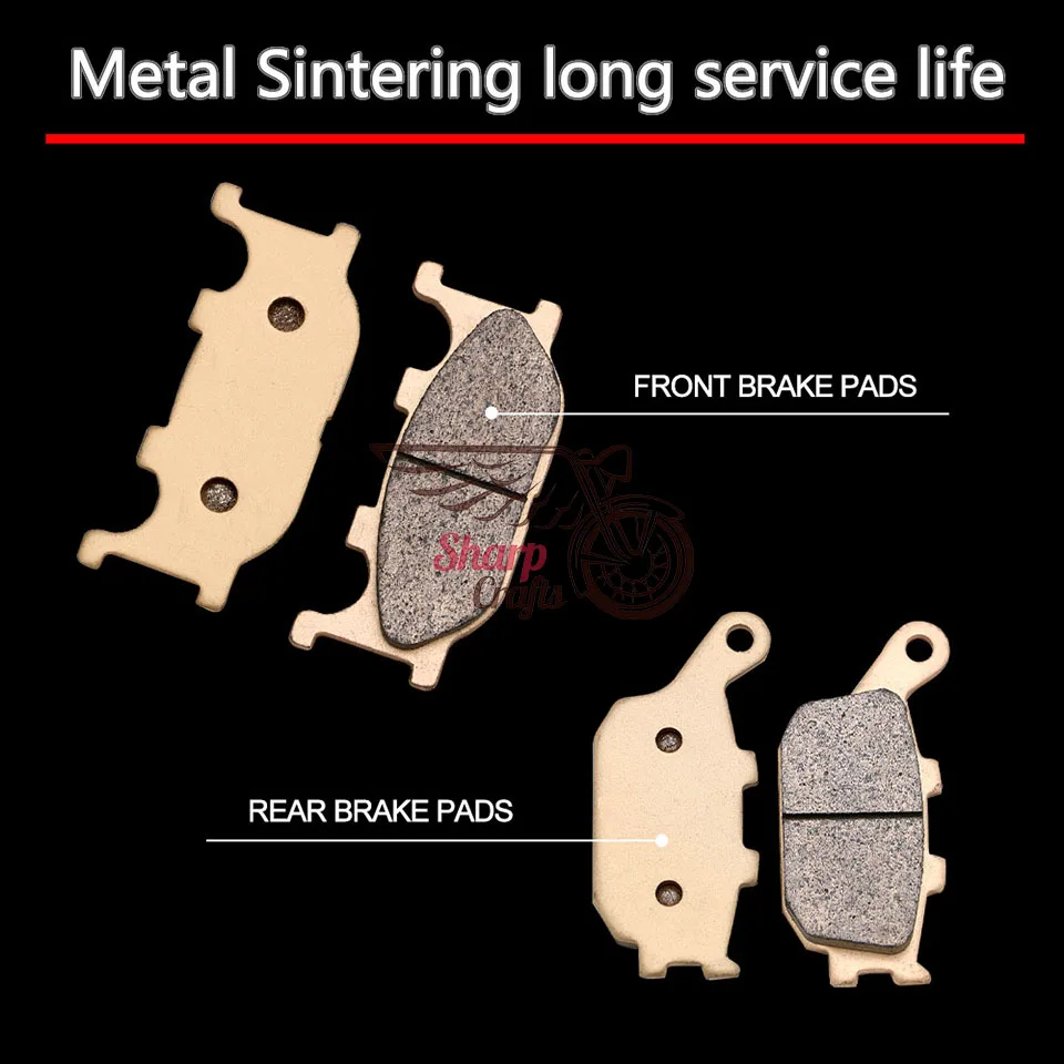 New Motorcycle Metal sintering Front Rear Brake Pads Disc For Yamaha XJ6-F XJ6-S 600 Deviation XJ6-N XJ6 SP FZ6 FZ6-NS FZ6-Fazer