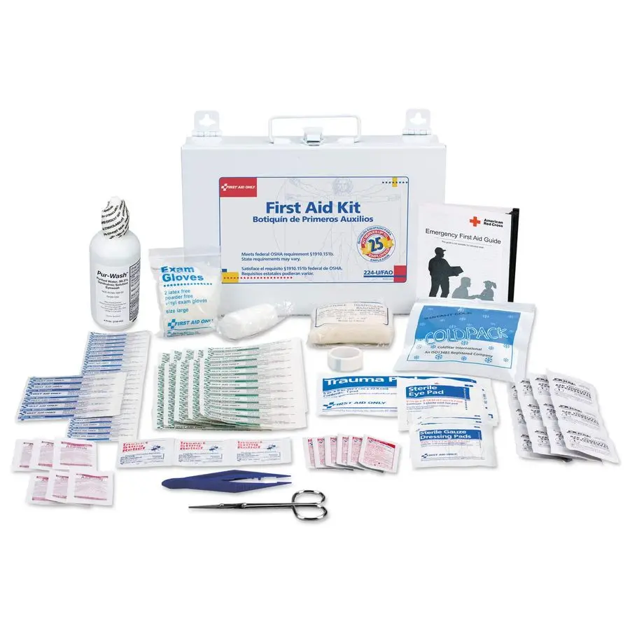 

224U FAO OSHACompliant 25Person Emergency First Aid Kit for Office, Home Renovation, Job Sites, and Construction Vehicles, 106 P