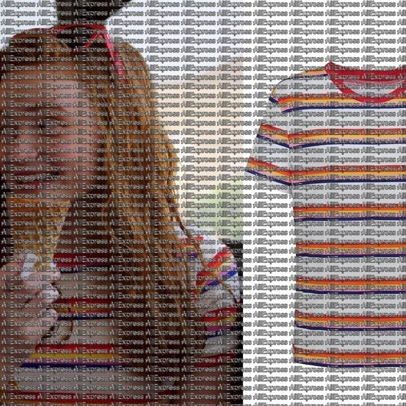 Rainbow Striped Printed Short Sleeved Shirt From American TV Series, Casual and Versatile Color Blocking Round Neck T-shirt