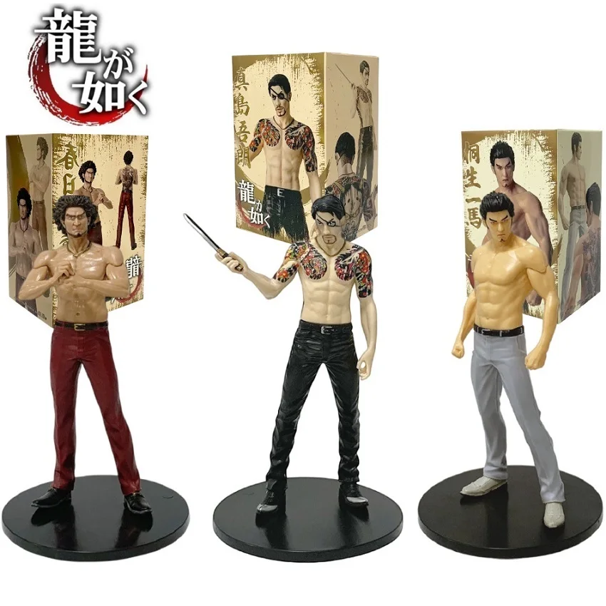 Figura de 17cm do Yakuza Like A Dragon - Kazuma Kiryu / Goro Majima / Ichiban Kasuga, Figura de Ação em PVC, Modelo Colecionável para Fãs