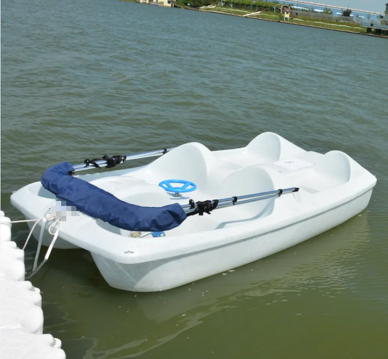 

Amusement park water boat 4-people pedal boat for lake propeller water pedal bike boat for water sports