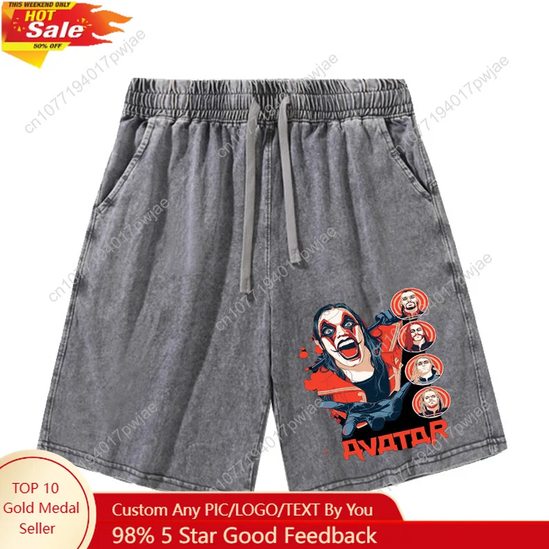 

Avatar Rock Band Shorts Mans Womans Teenager Retro Short Pants Vintage Cotton Elastic Soft Beach Shorts Customized Pants
