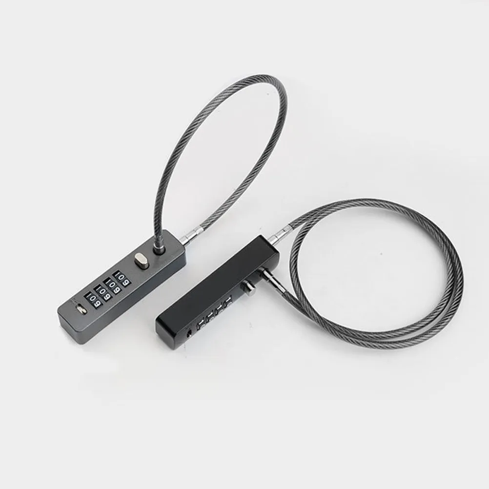 Heavy-Duty Bike Lock with Wear-Resistant Steel Cable and Zinc Alloy Body for Bicycle, Drawer & Wardrobe