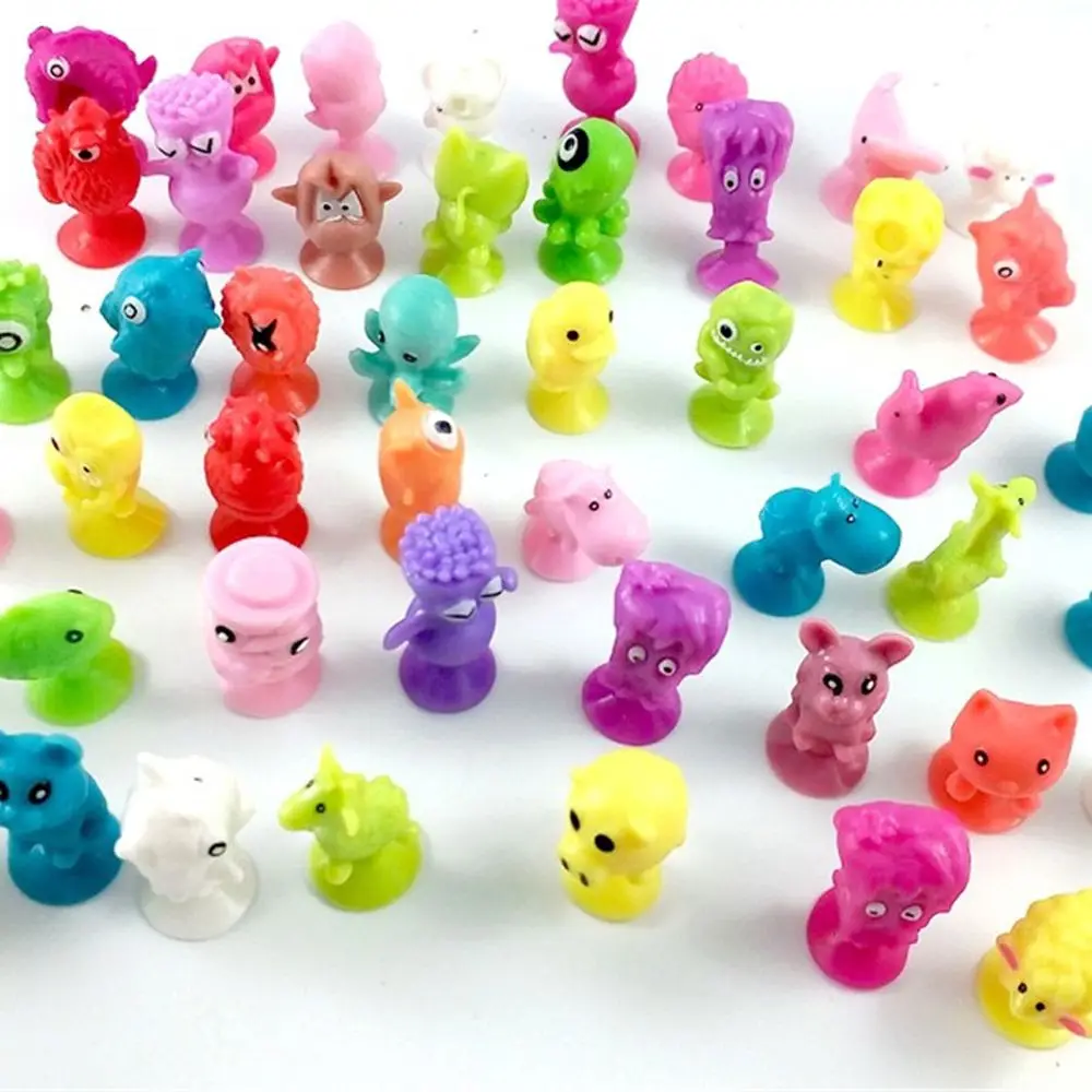 Brinquedos cupule otários mini boneca silicone figuras de ação animais otário bonecas ventosa fantoches cápsula modelo ventosa brinquedos