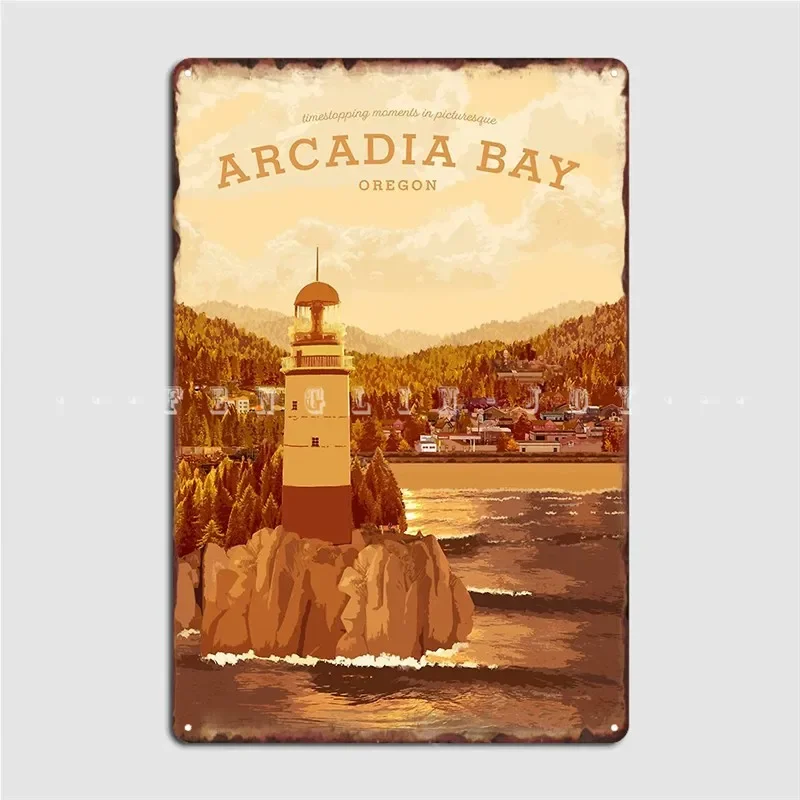 Life Is Strange Arcadia Bay Travel Sunset Metal Sign Cinema Living Room Club Bar Design Wall Plaque Tin Sign Posters