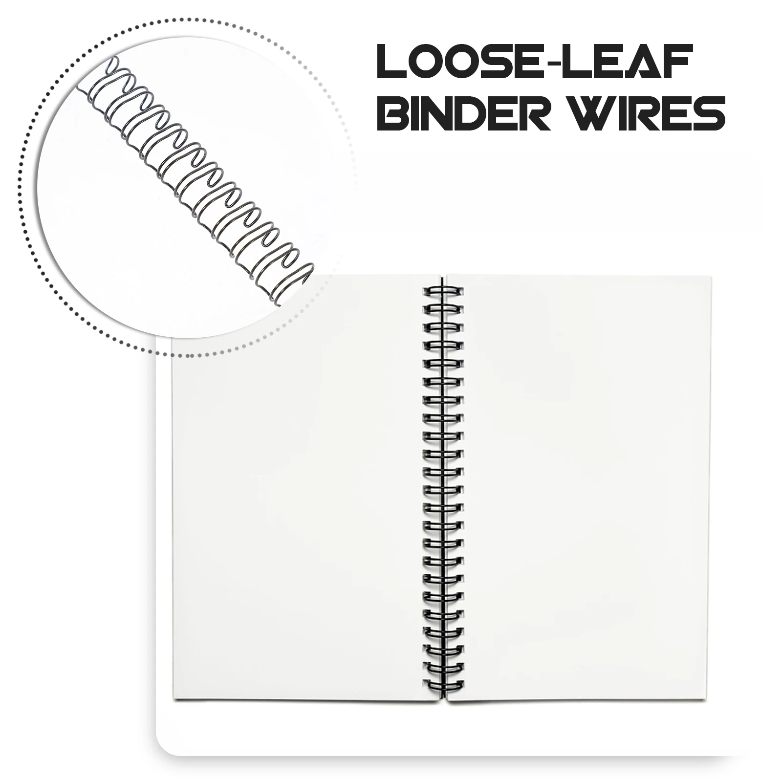 100Pcs Strong Iron Binder Wires Reusable for Loose Leaf Memo Filing and Notebook Binding Binding Spines Iron Rings