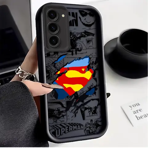 B-Batman S-Superman Case For Samsung Galaxy A73 A57 A56 A55A A54 A53 A52 A52S A51 A50 A37 A36 A34 A32 A31 A30 A24 A14 A13 Cover