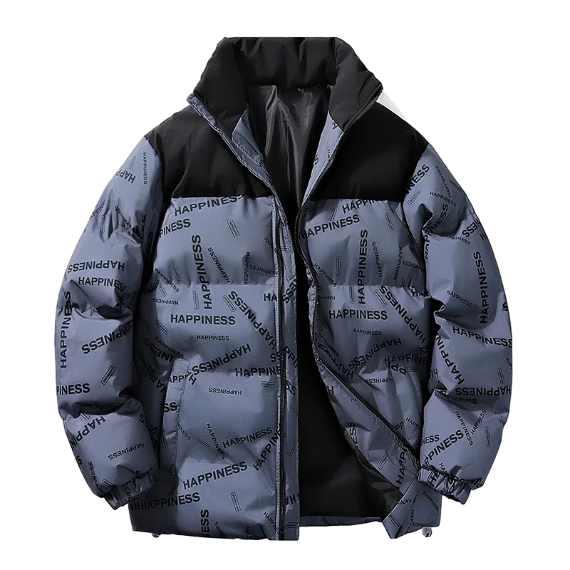 الخريف الشتاء عالية الرقبة سميكة مبطنة بالقطن سترة مريحة معطف القطن زوجين ملابس رياضية مبطنة بالقطن ملابس مريحة #3