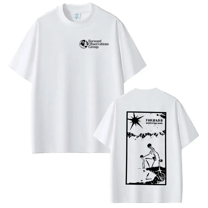 Forward Observations Group Skeleton T-shirt Men Women Clothing Fashion Gothic Oversized Casual Short Sleeve T Shirt Streetwear