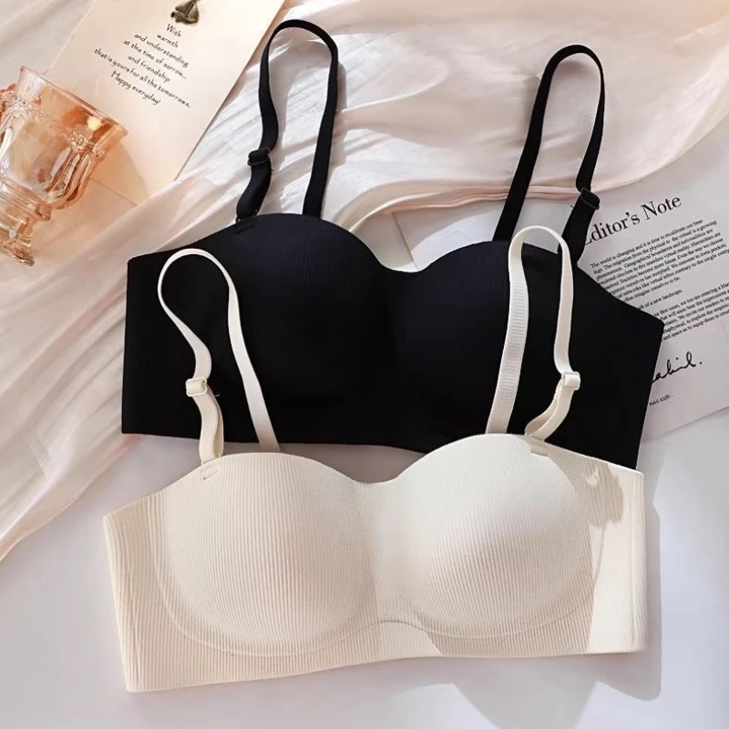 Sweet Japanese Seamless Bralette and Panty Set, Push Up for Small Chest, Comfortable Pure Sensual Lingerie for Sexy Young Women