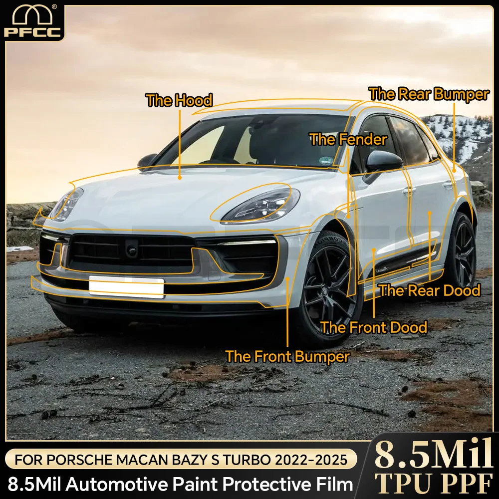 

PPF TPU Headlight Film for Porsche Macan Base S Turbo 2022 2023 2024 Paint Protection Precut Car Clear Bra Transparent PPF TPU
