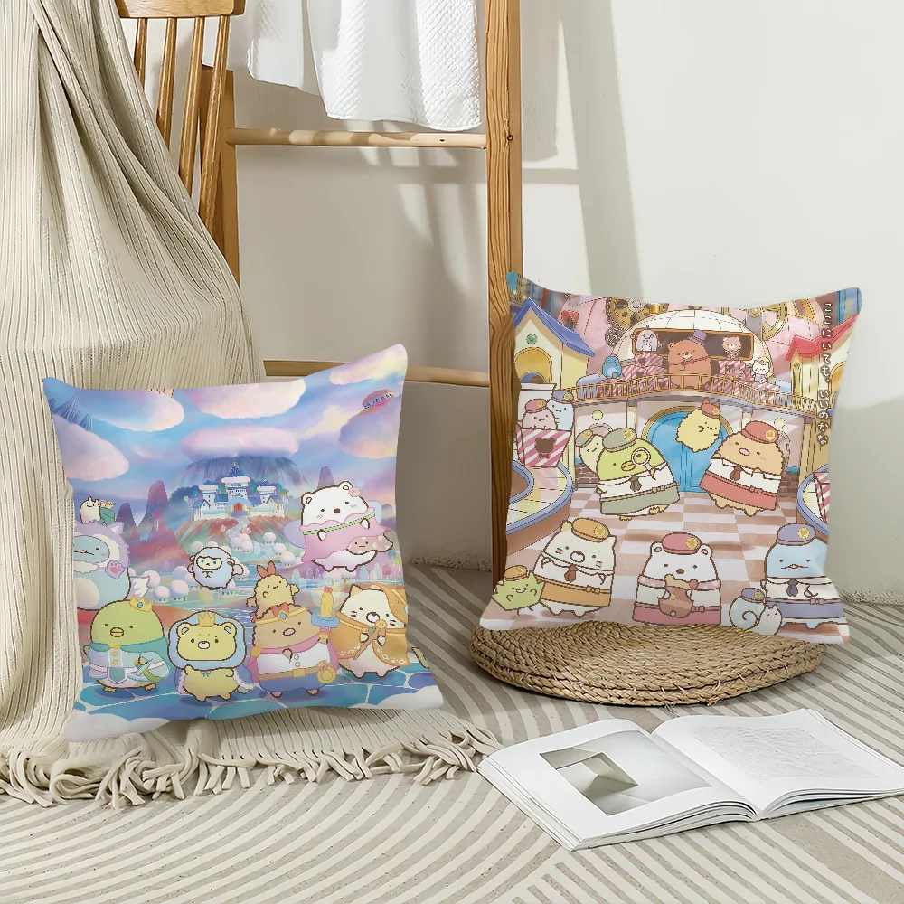 Cute S-Sumikko G-Gurashi cushion cover Anti-dustmite Sofa Cushion Decorative Office Cover Lounge Area Indoor & Outdoor Use