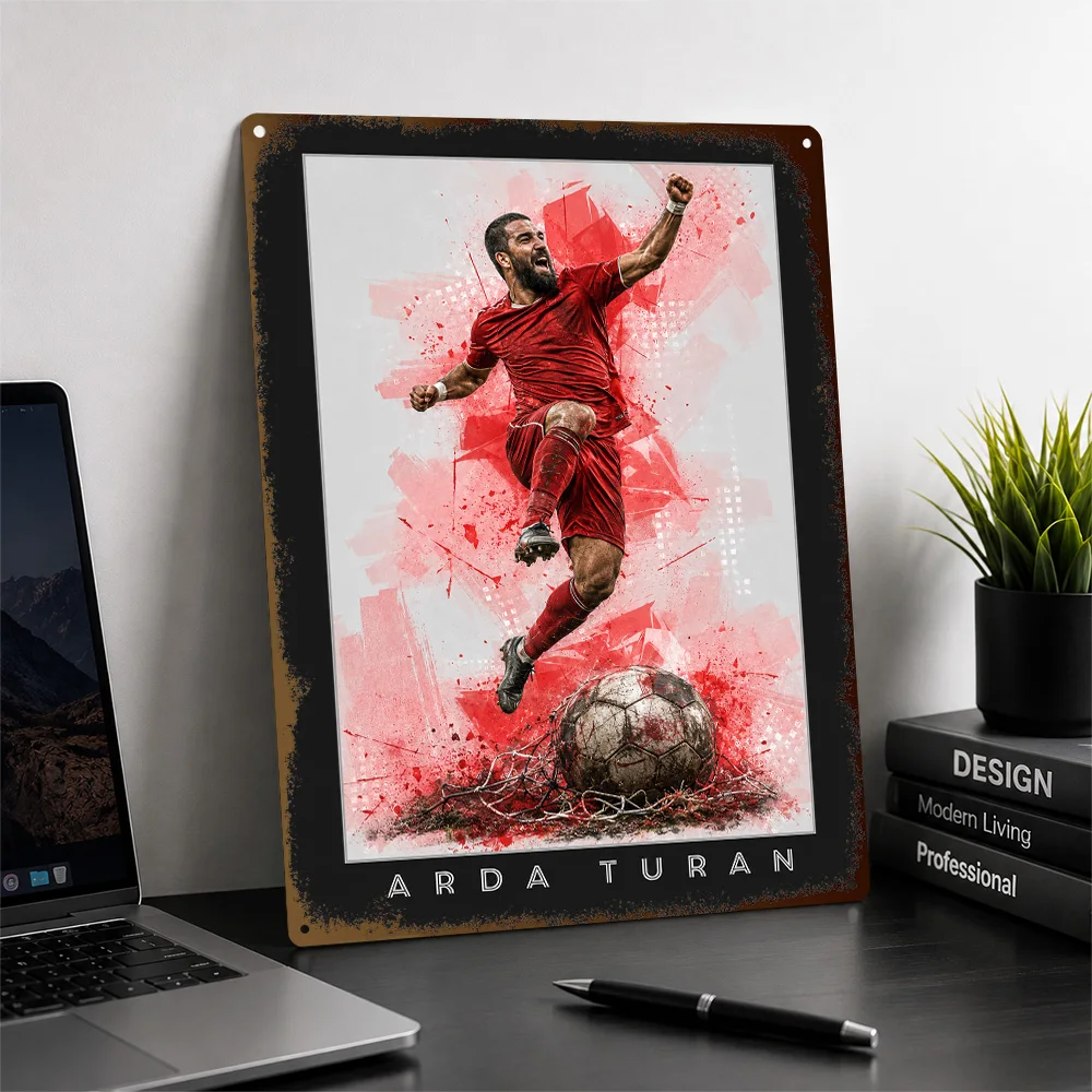 Arda Turan Football Aluminum Poster Customized Metal Tin Sign Club Legacy Style Wall Art Made For Loyal Supporters In Home Gym