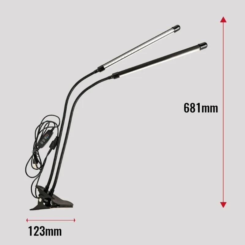Full Spectrum 3H/9H/12H Timed LED Plant Growth Light with 10 Levels Adjustable Brightness Indoor Garden Vegetable Growth Light