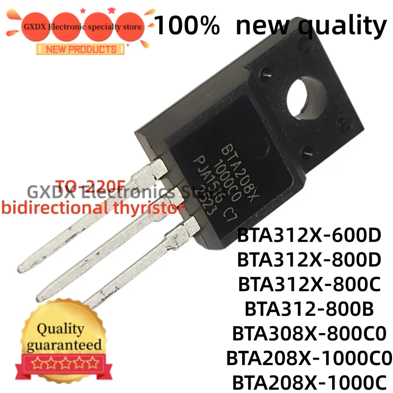 10-20Uds 100% new quality BTA208X-1000C0 BTA208X-1000C BTA312X-600D BTA312X-800C BTA312X-800D BTA312-800B BTA308X-800C0 TO220F