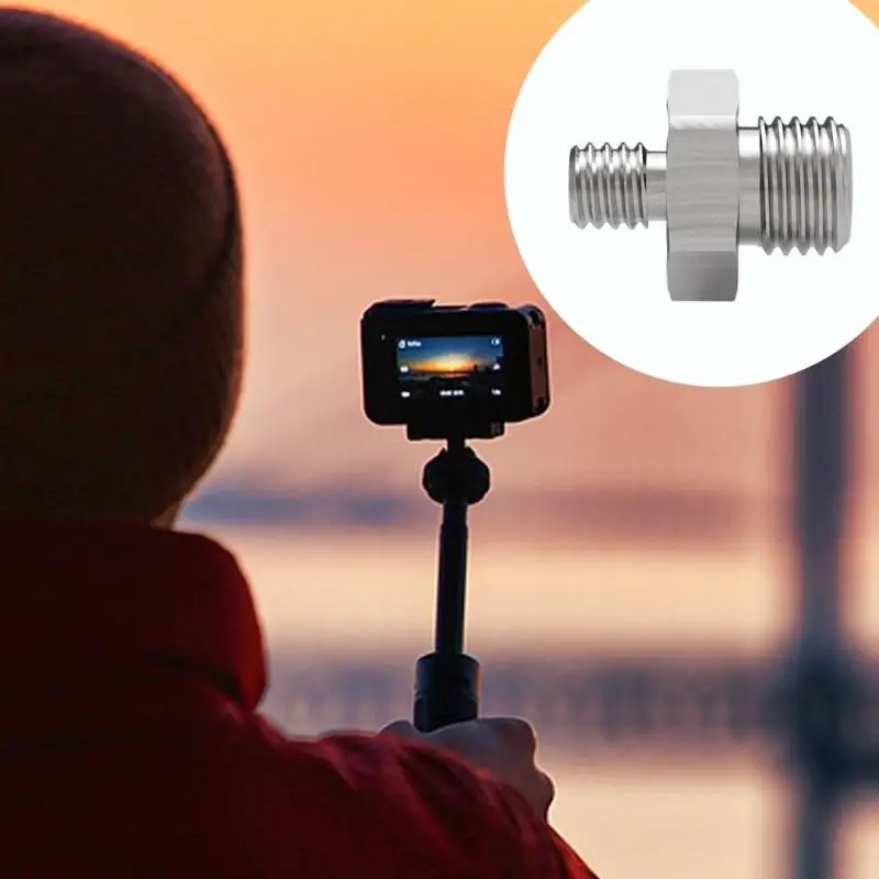 R53C Metal Camera Screw Coupler with 1/4-20 Male End for Mounting Equipment