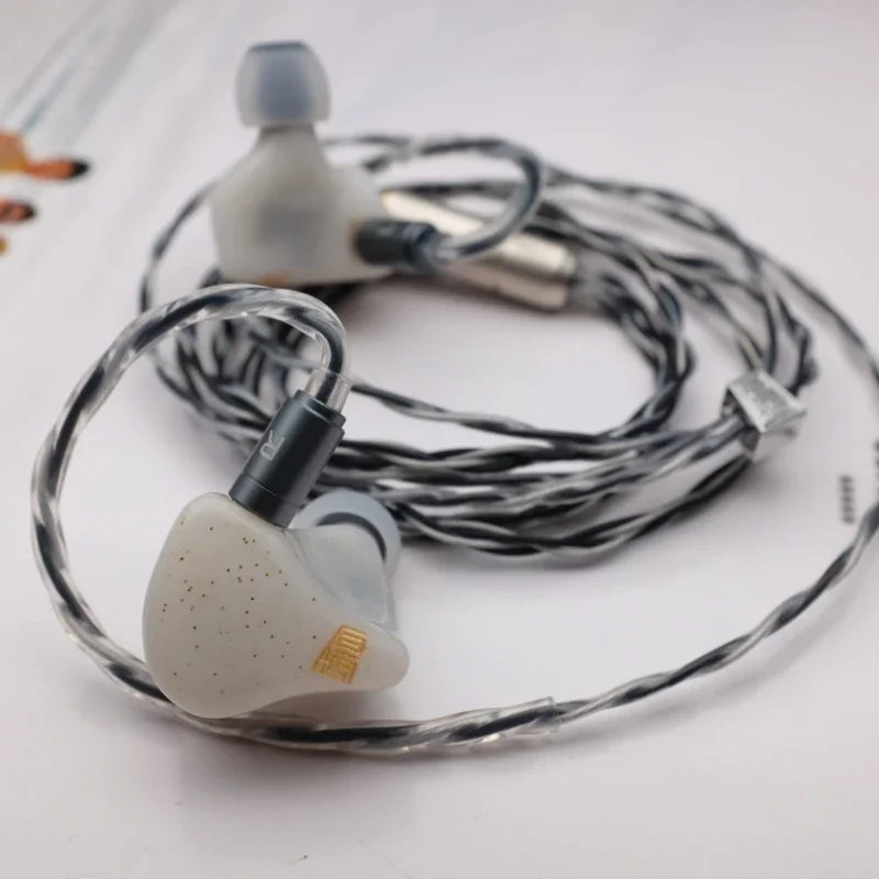 HeartField Blanc Earphones Five Balanced Armature Drivers HIFI IEMs Headphones with Artisan-Crafted Cable for Superior Sound