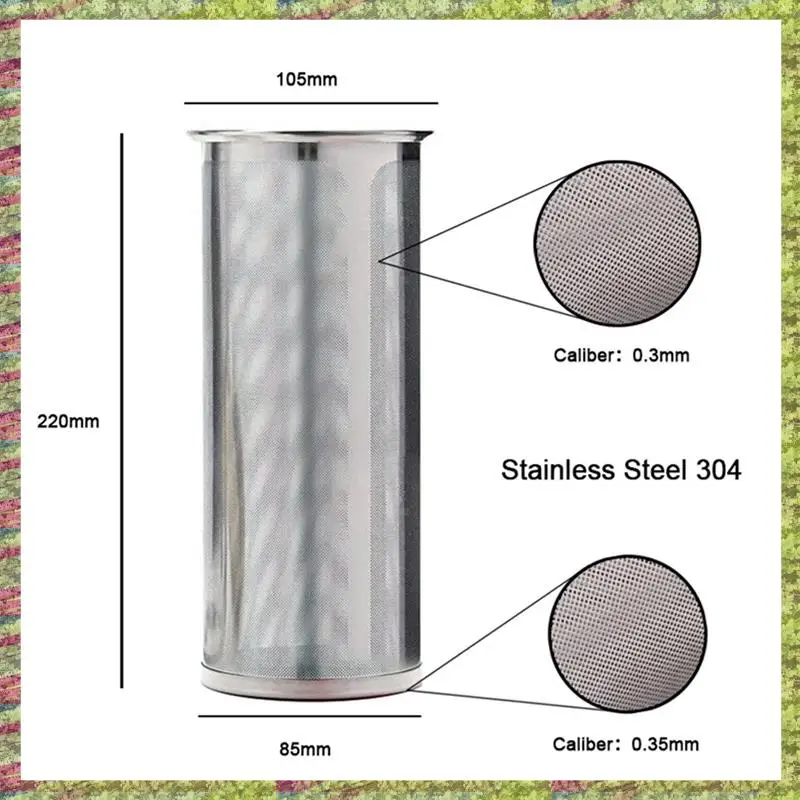 فلتر قهوة ABKB 2X لبرطمان ميسون واسع الفم، 304 من الفولاذ المقاوم للصدأ، شبكة فائقة النعومة، مصفاة للشاي والفواكه