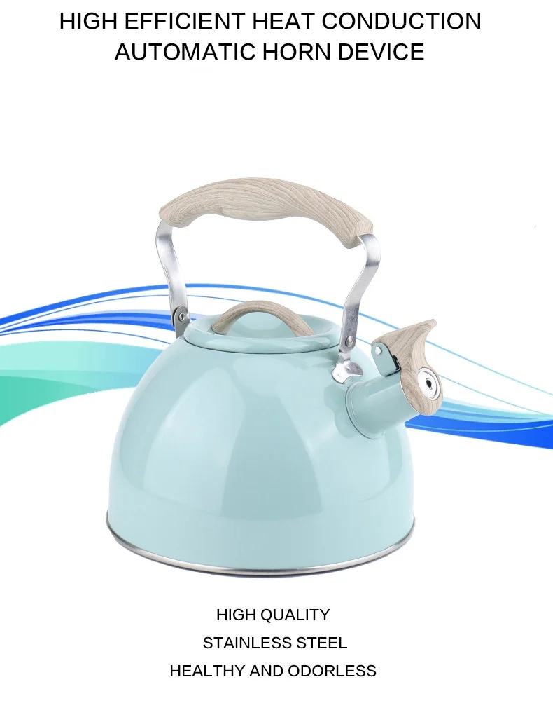 الفولاذ المقاوم للصدأ صافرة 3L غلاية السبر غلاية مع مقبض اللمس البارد المنزلية غلاية الماء الساخن مناسبة لحليب الشاي والقهوة