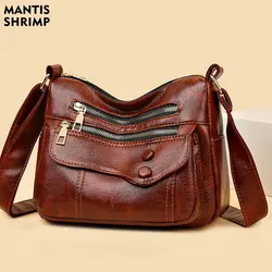 Women Bag Vintage Designe Shoulder Bag for Woman Fashion Practical Daily Use Messenger Bag All-Match Quality Purse PU Leather