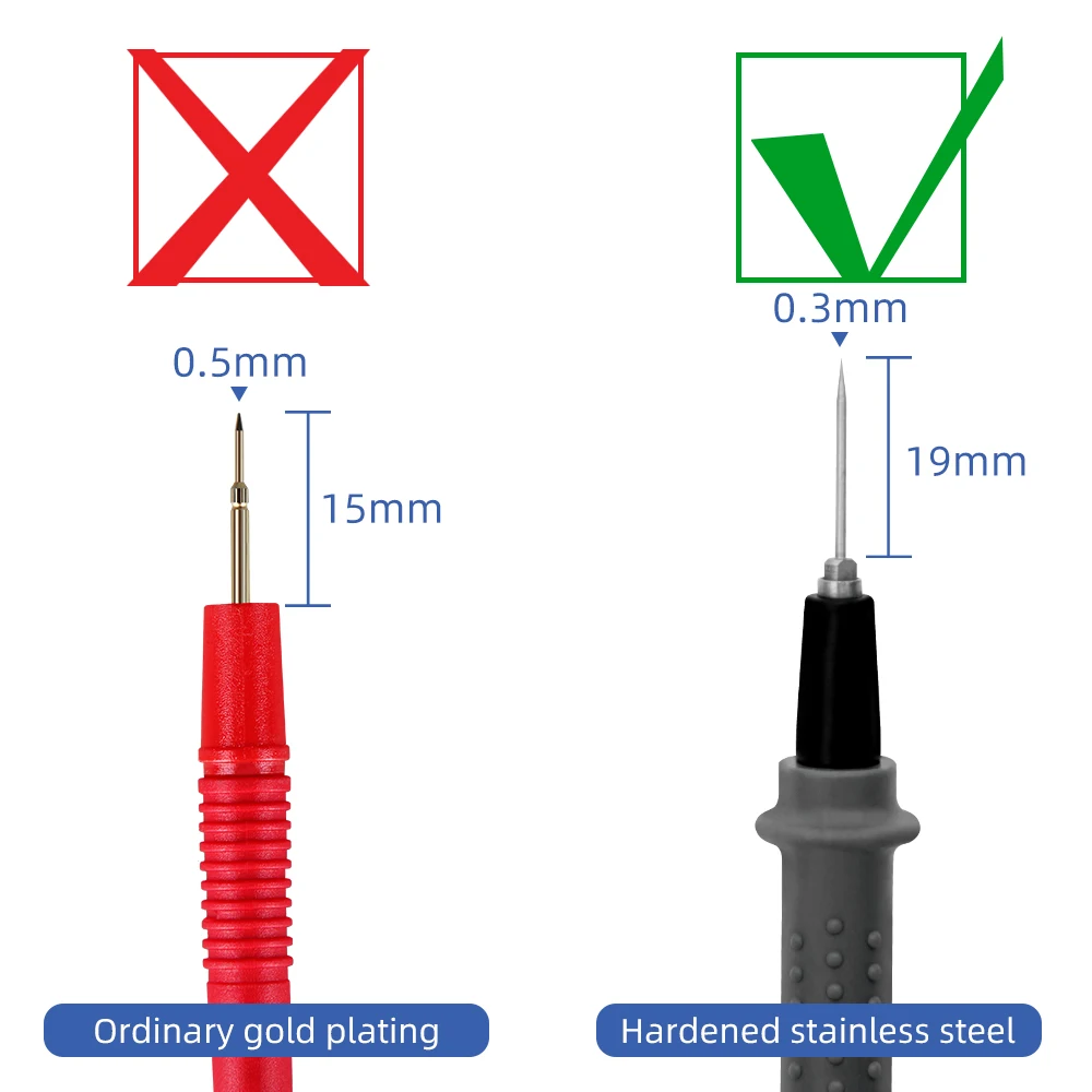 K-2205 1 paio di puntali per sonda multimetro digitale Superfine punta dell\'ago Tester universale sonda cavo penna cavo multimetro kit di cavi