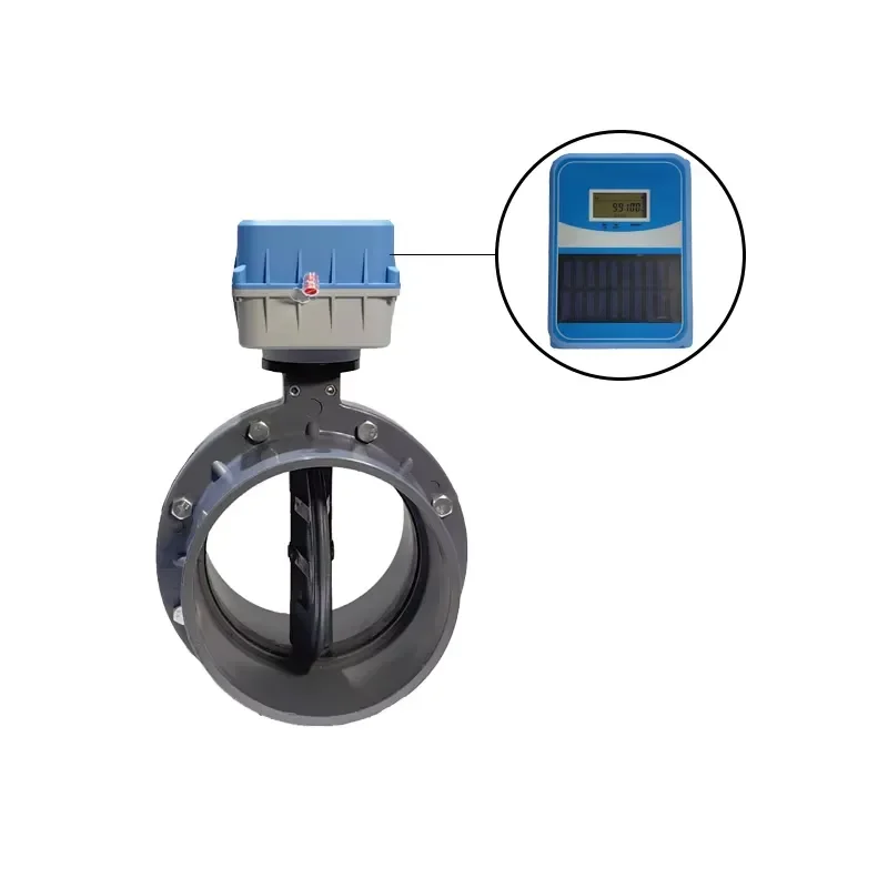 Plastic Butterfly Motorized Flow Control Valve Electric Regulating Valve for Water Use Wafer Connection IP67/IP68 DN15-DN200