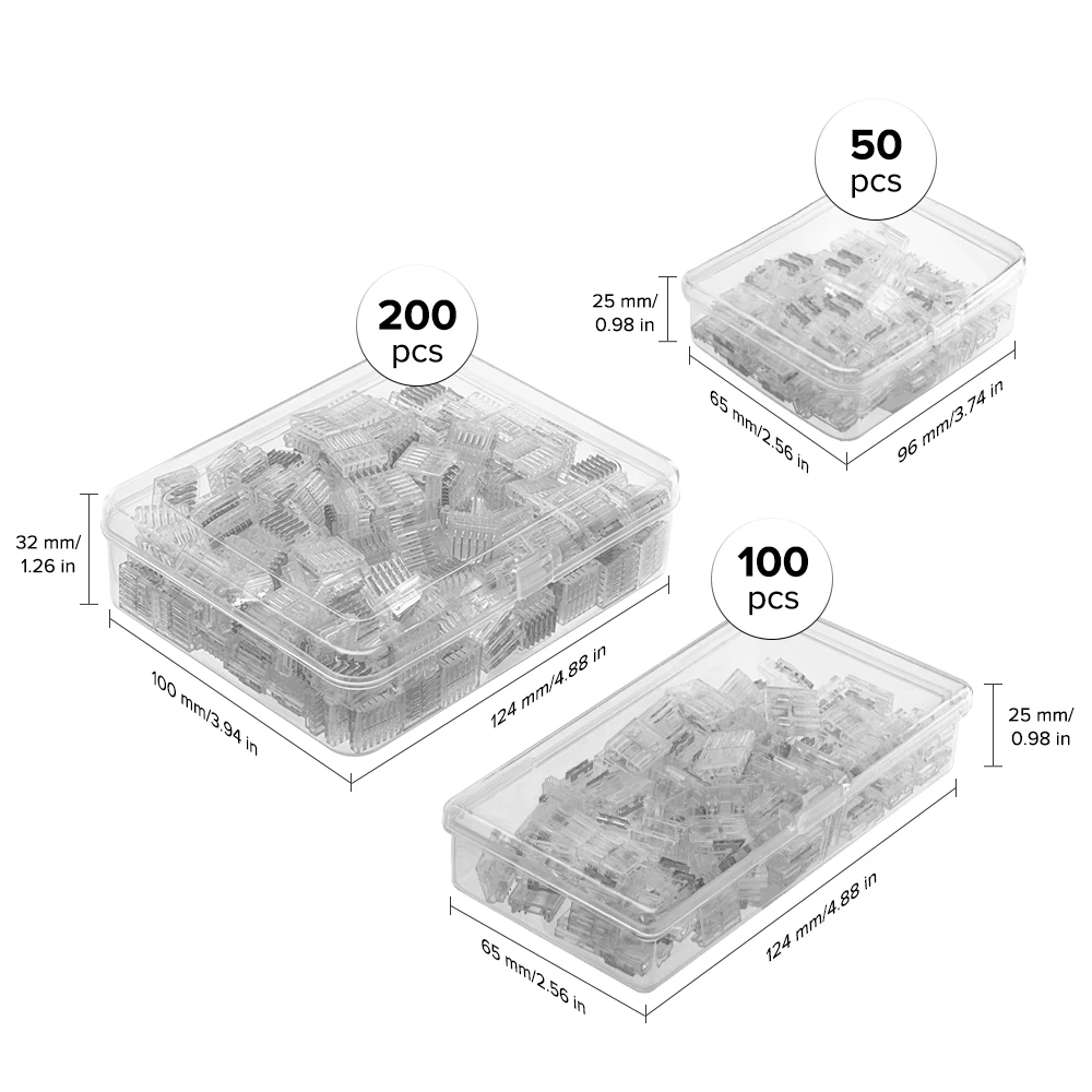 50pcs 100pcs 200pcs Transparent Solderless Cover Connector WS2811 WS2812B WS2815 5050 RGBW RGBCCT SMD FCOB DIM CCT RGB LED Strip