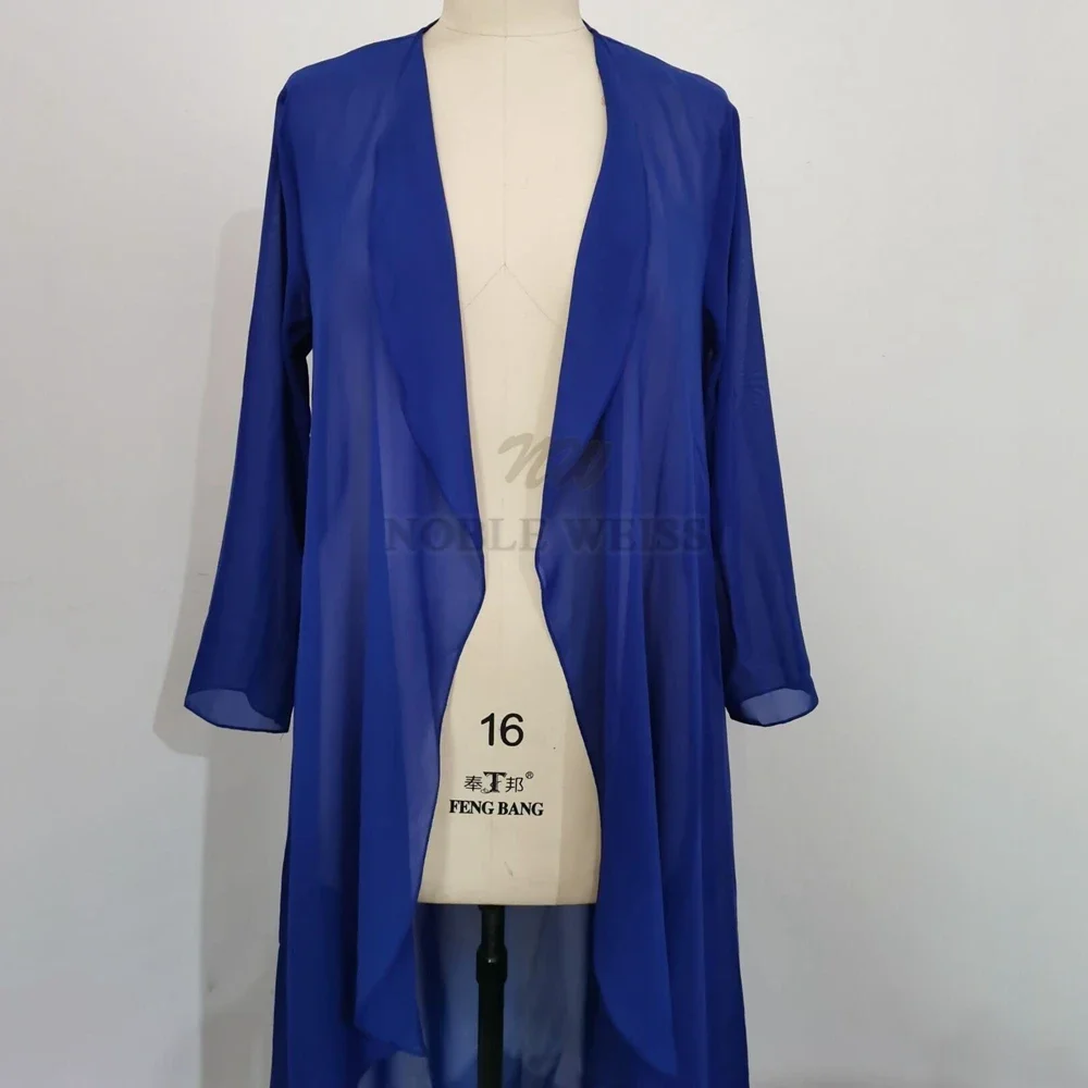 Chaqueta de vestido de fiesta de gasa, abrigo largo de boda, chaqueta de boda nupcial personalizada