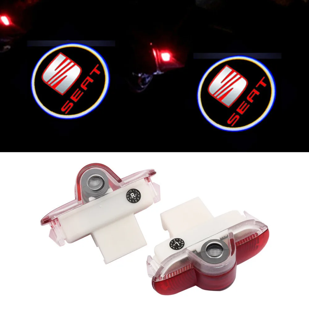 

Led Emblem Car Door Light Luces Projector For SEAT Alhambra Leon MK1 2005 2006 FR Ghost Shadow Lamps Car Accessories