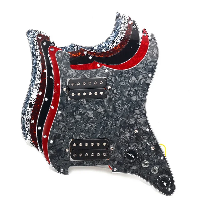 Alnico 5 HH Prewired Pickguard Coil Splitting Pickguard HH Loaded Pickguard with Humbucker Pickups Set