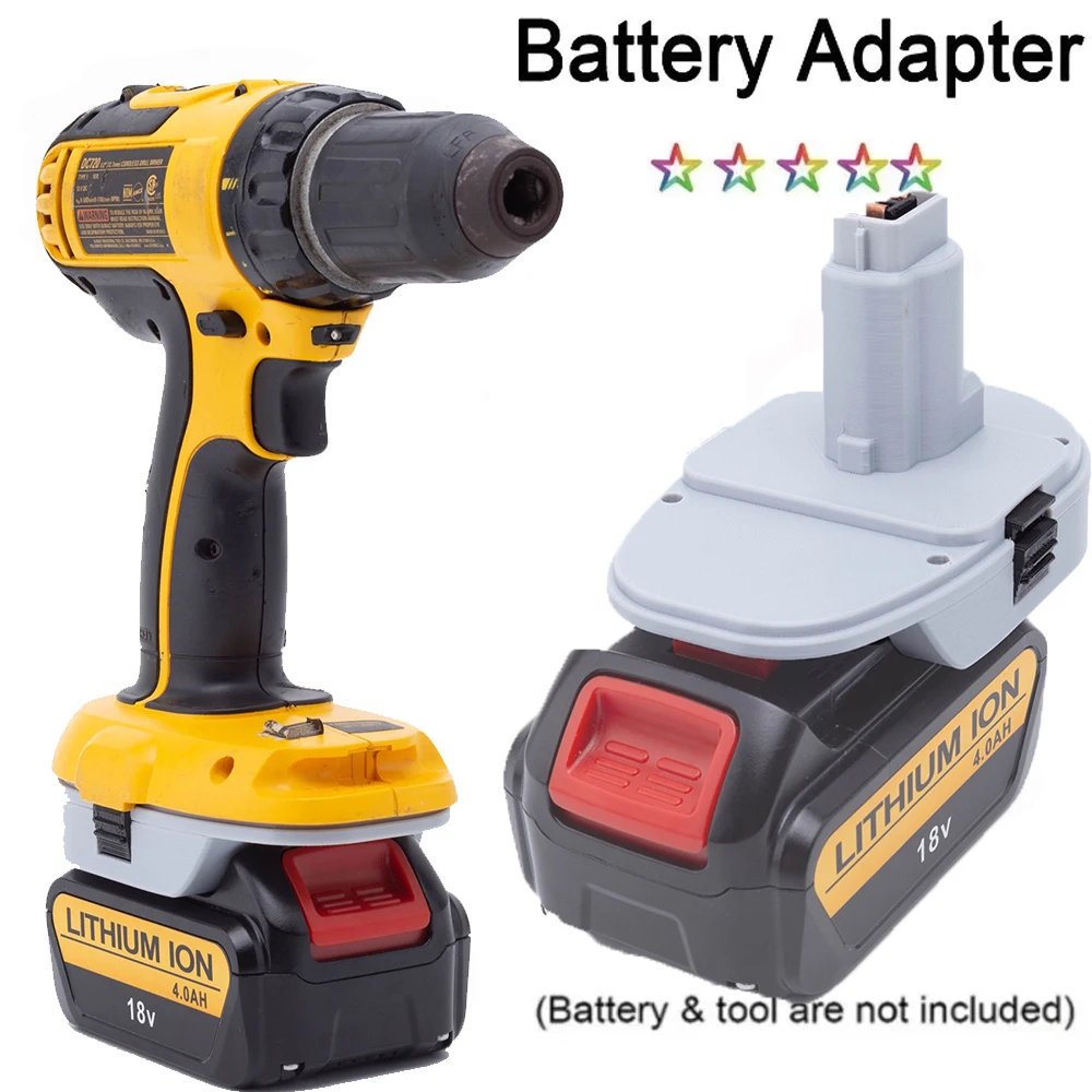 

Battery Convert Adapter for DeWalt 18 Lithium to for DeWalt 18V Ni-Cd Ni-Mh Power Tool Accessories (No Battery)