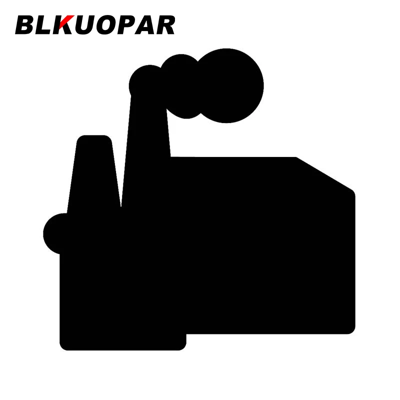 BLKUOPAR for Factory With Chimneys And Smoke Thin Line Icon Car Stickers Sunscreen Creative Decals Cartoon Motorcycle Decoration