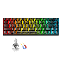 New Arrival XVX HE68 Wired Magnetic Keyboard with IMD Topographic Keycaps Semi-Aluminum 65% Hot-Swap Gaming Keyboard Black/White