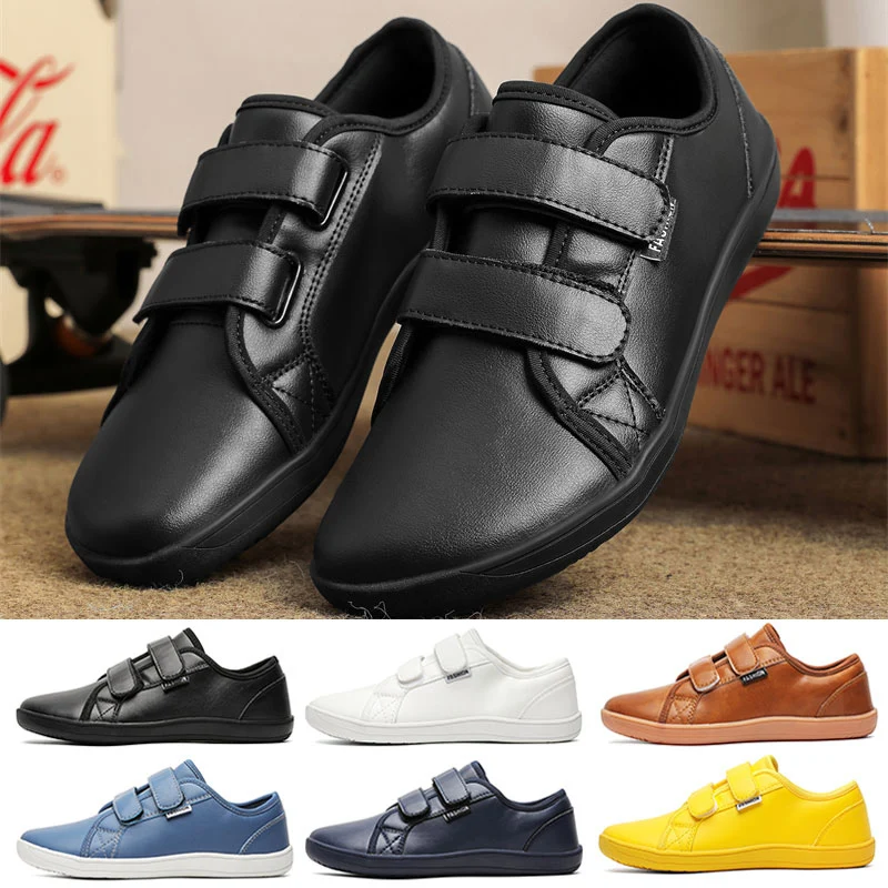 

Outdoor Leather Casual Shoes Dress Sneakers Wide Toe Box Women Men Barefoot Shoes Athletic Gym Men Walking Shoes EU 37-48