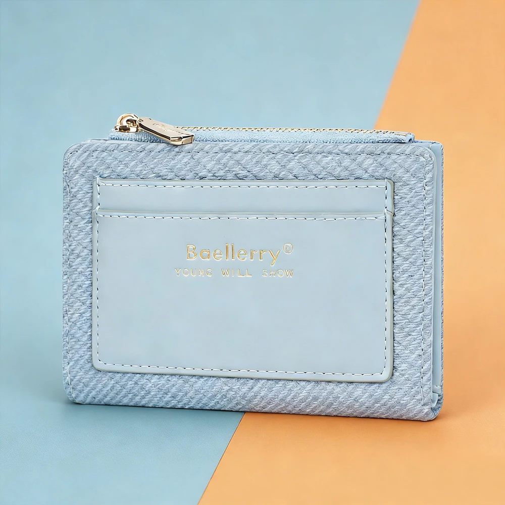 

New Fashion Women's Short Wallet High-Quality Zipper Coin Pocket Female Purse Credit Card Holder Small Card Bag for Girls