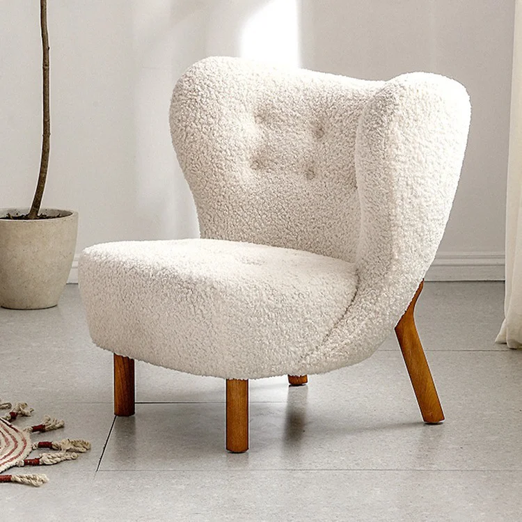 

Кресло-софа JC Wool Lounge с высокой спинкой, одноместное, удобное, тканевое, для дома, квартиры, отеля, гостиной