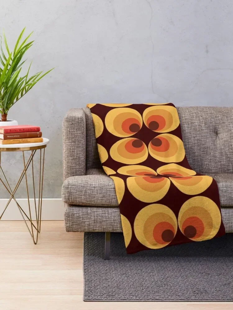 Retro Orange Throw Blanket manga Blankets For Baby Moving Blankets