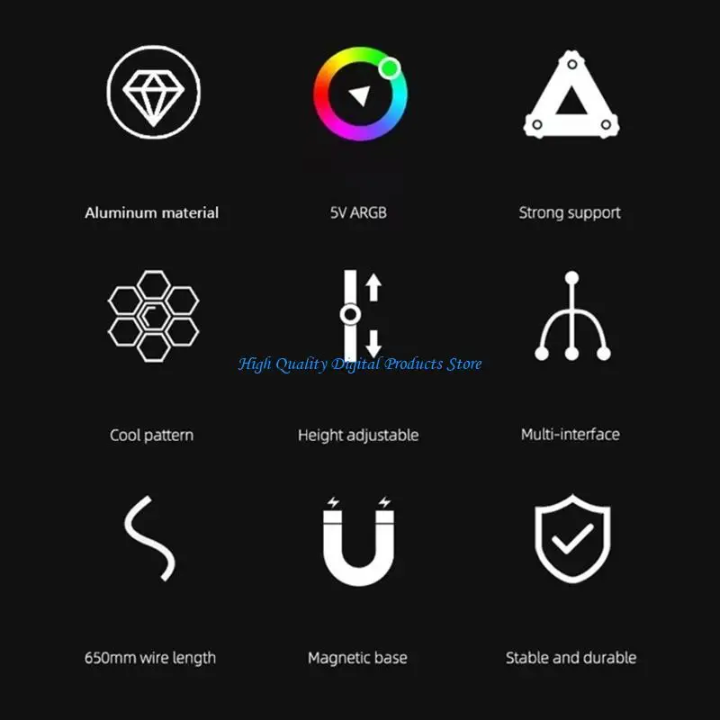 U2JE Sliding and Adjustable ARGB GPU Support Bracket Bottom Base