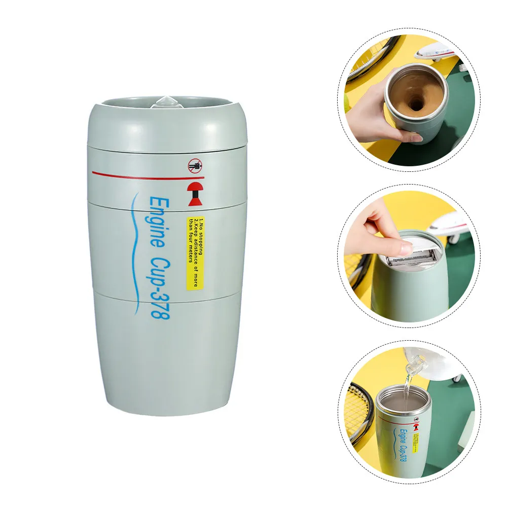 

350Ml Stirring Mug Stainless Steel Coffee Cup Auto Mixing Cup Double Layer Heat Insulation Office Home Travel