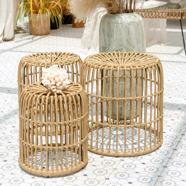 

Traditional Nesting Design Rattan Stool From Vietnam