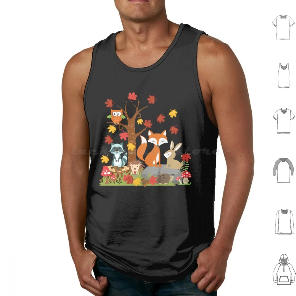 Autumn Woodland Animals Tank Tops Vest Sleeveless Baby Animals Baby Animals Baby Animals Baby Animals Baby Animals Baby