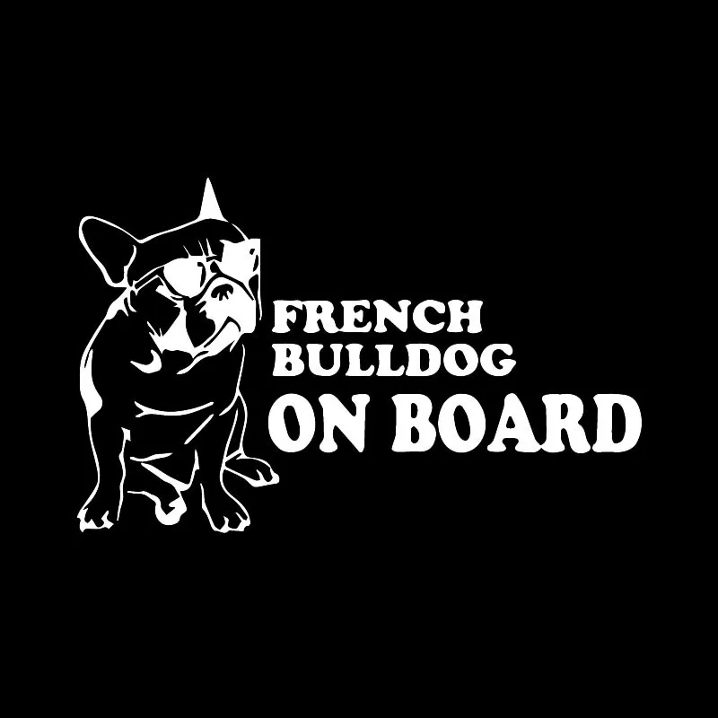 CTCM 16.3x10.2cm French Bulldog car funny dog vinyl window decoration black / silver c24-1587 waterproof Car Sticker