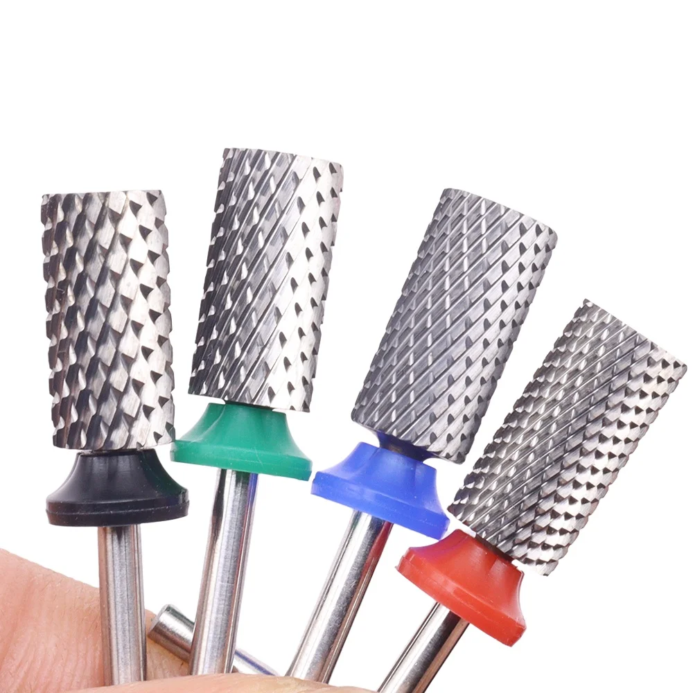 2.35mm Shank Diameter | 7mm Large Flat-Top Tungsten Carbide Nail Drill Bit | Sharp & Efficient for Gel Removal | Durable Nail Gr