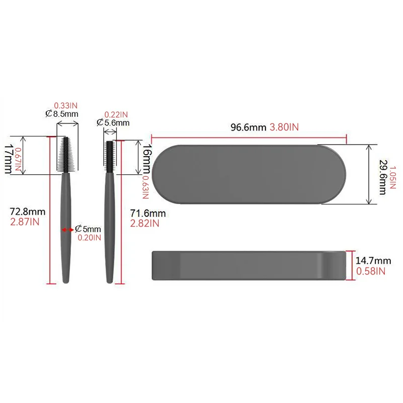 2 Stks/doos Herbruikbare Siliconen Wimperborstel Mascara Toverstokken Wimpers Verlengstuk Wenkbrauw Kam Borstel Kit Professionele Make-Up Tool