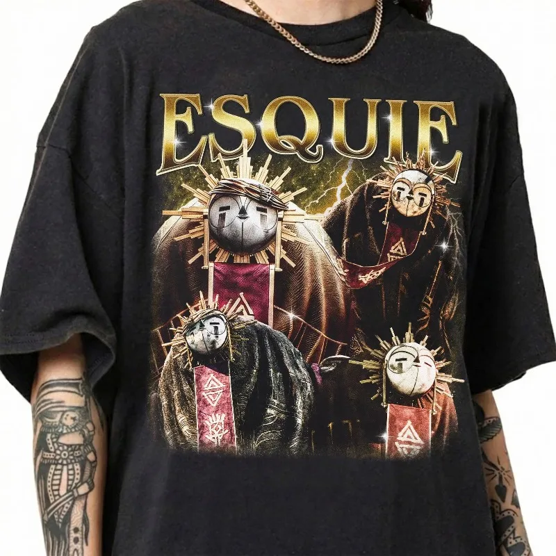Retro Adventure 33 Pattern T-shirt Retro Fantasy Game Peripheral Same Sex Cotton Casual Street Style T-shirt