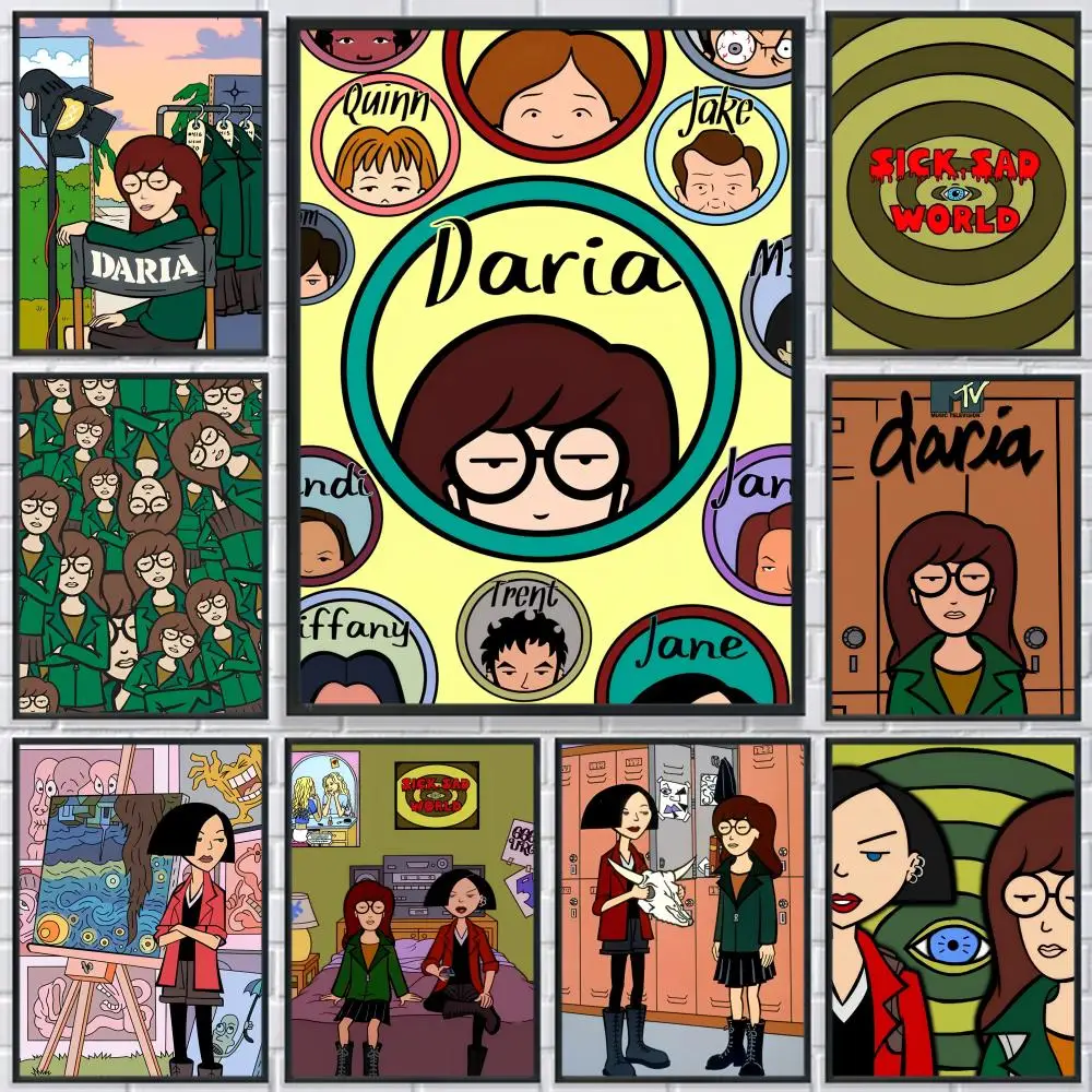 Cartoon Anime D-Daria Poster HD wasserdichte selbstklebende Wandkunst – vielseitige Dekoration für jeden Raum |   Perfekte Geschenkidee