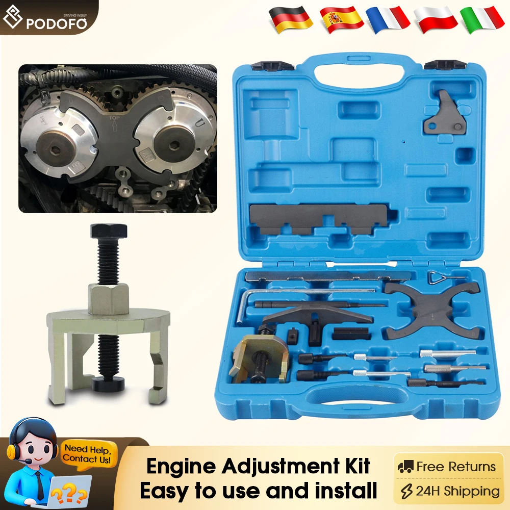 Podofo Engine Adjustment Kit Fit for Ford Mazda Camshaft Flywheel Locking