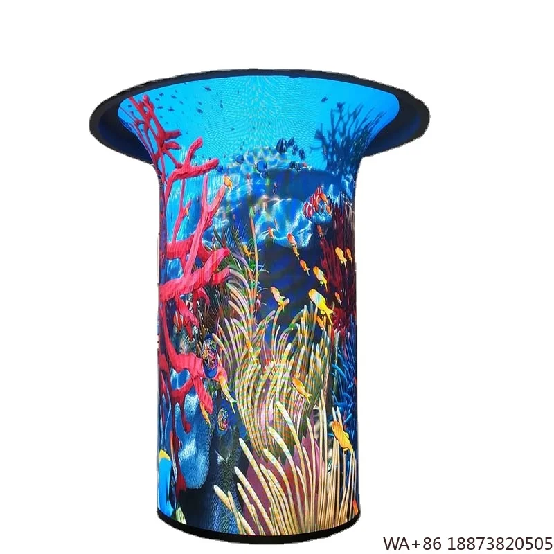 

LED Display Pillar Screen P4 Advertising Indoor Outdoor Video Wall Displays Flexible Commercial Building Column Display