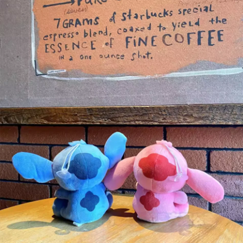 Disney lilo & stitch brinquedos de pelúcia rosa lilo azul ponto pelúcia bonecas pingente brinquedos modelos bonito menino menina presente aniversário